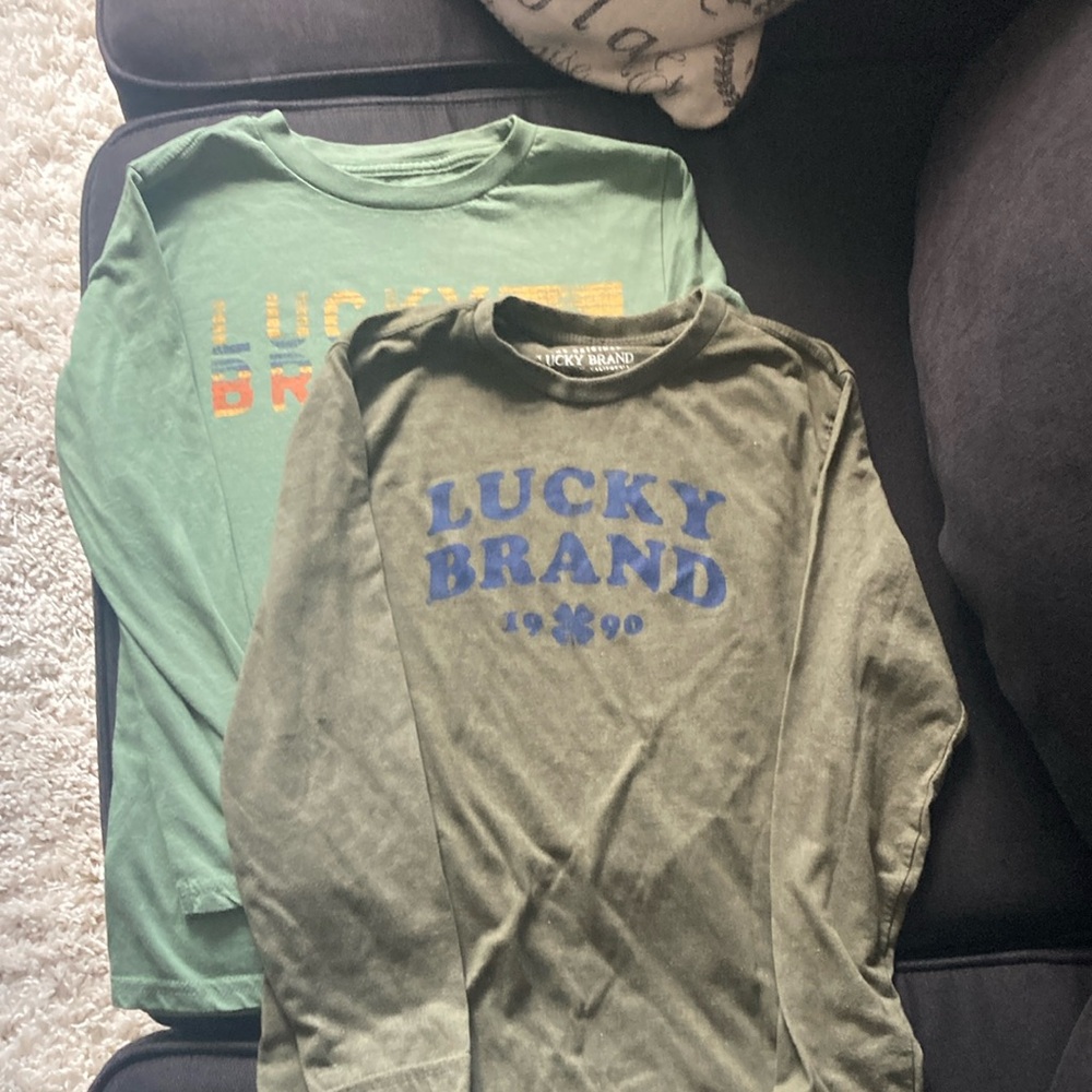 Lucky Brand Kids' Green Long Sleeve Shirts BUNDLE